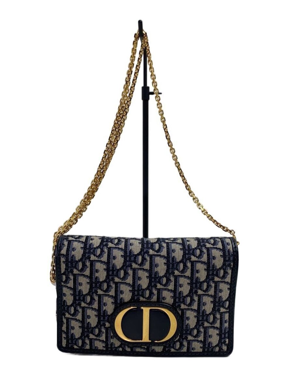 Christian Dior Montaigne Shoulder Bag Navy Blue